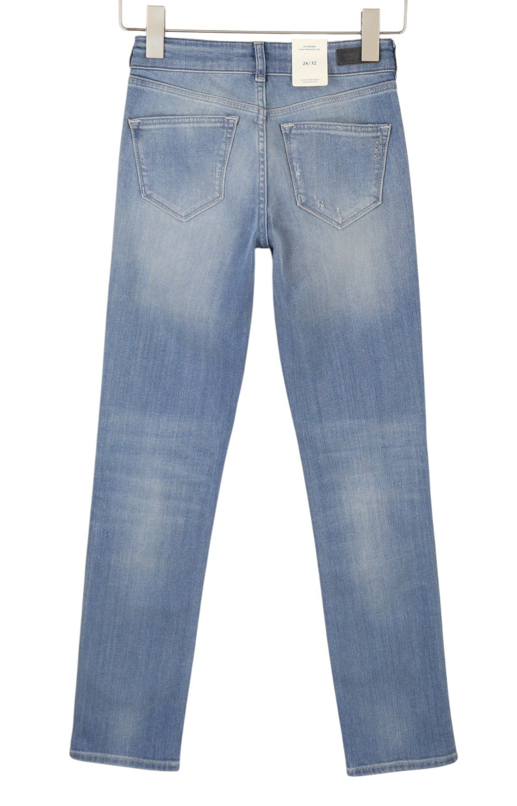SCOTCH & SODA Supreme Slim Straight Women's Jeans W24/L32 Blue Faded