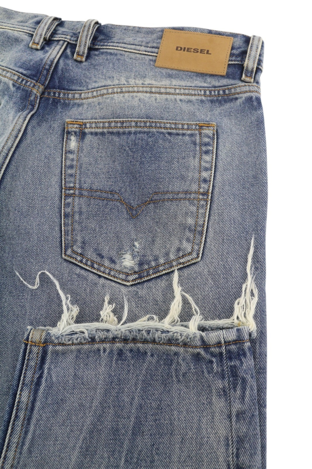 DIESEL Dagh-XP 084ZS Men's Jeans W29/L30 Blue Ripped Distressed Straight