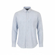STATE OF ART Regular Fit Men's Shirt S White Print Button-Down Neck