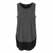 SCOTCH & SODA Women's T-Shirt S Black Stripe Sleeveless Long Back