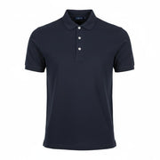 STATE OF ART Men's Polos XL Dark Blue Cotton Half Button Short Sleeve