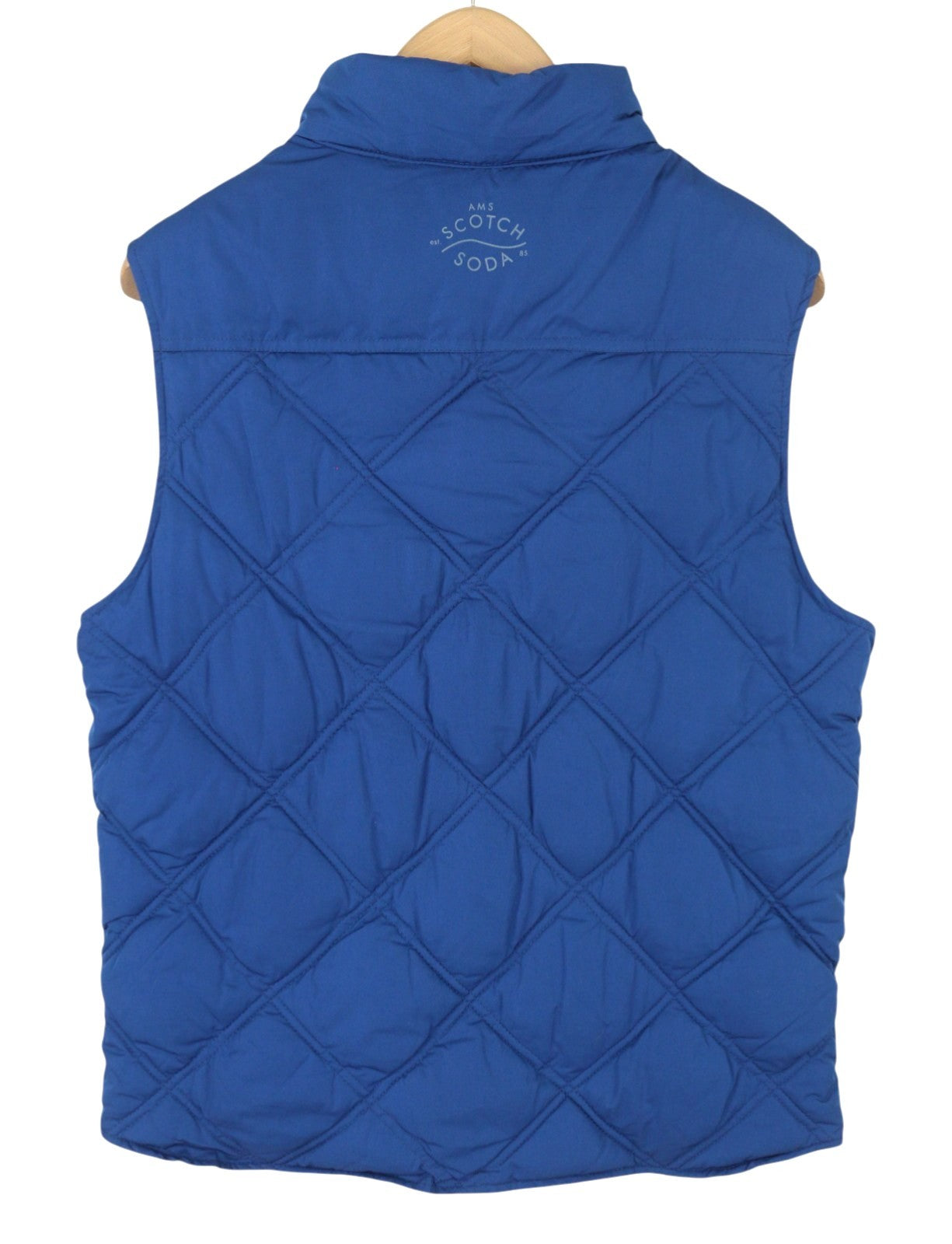 SCOTCH & SODA Men's Waistcoat M Blue Camo Reversible Quilted Two-Tone