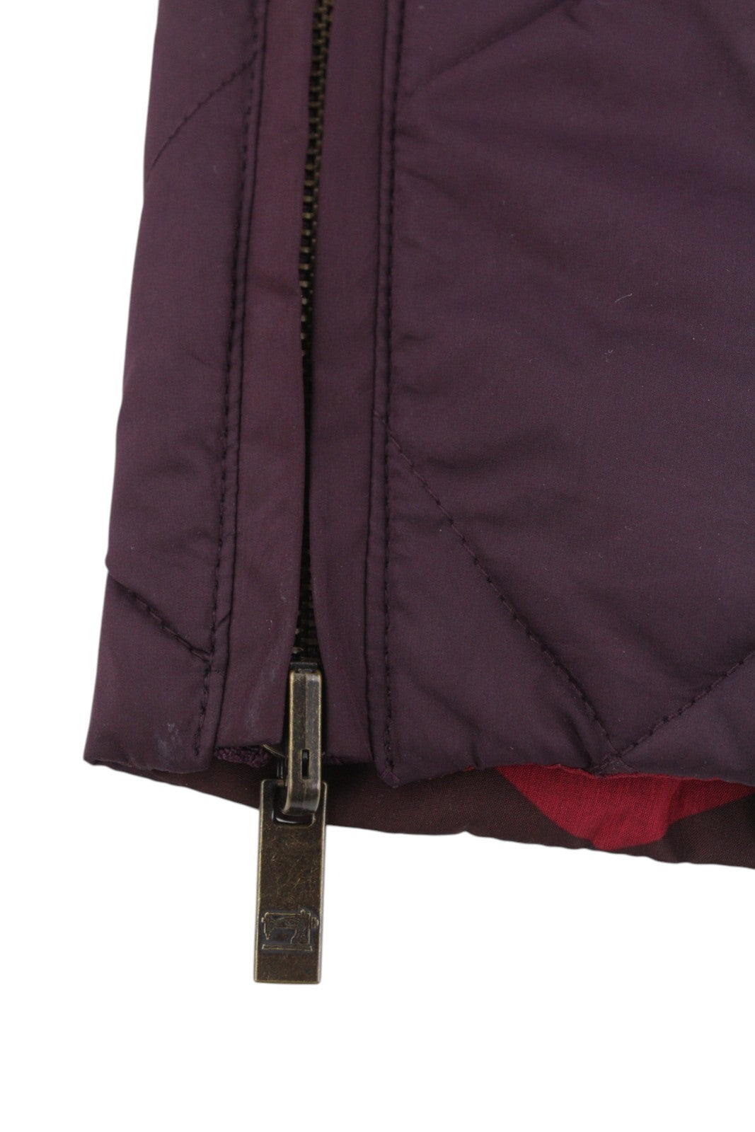 SCOTCH & SODA Men's Jacket S Burgundy Pattern Quilted Padded Snap Button