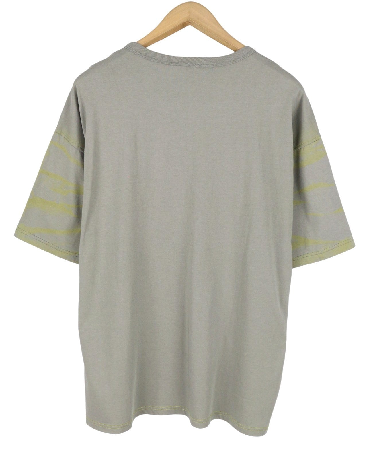 DIESEL T-Boxt-R23 Men T-Shirt L Grey Tricot Oversized Crew Neck Short Sleeve