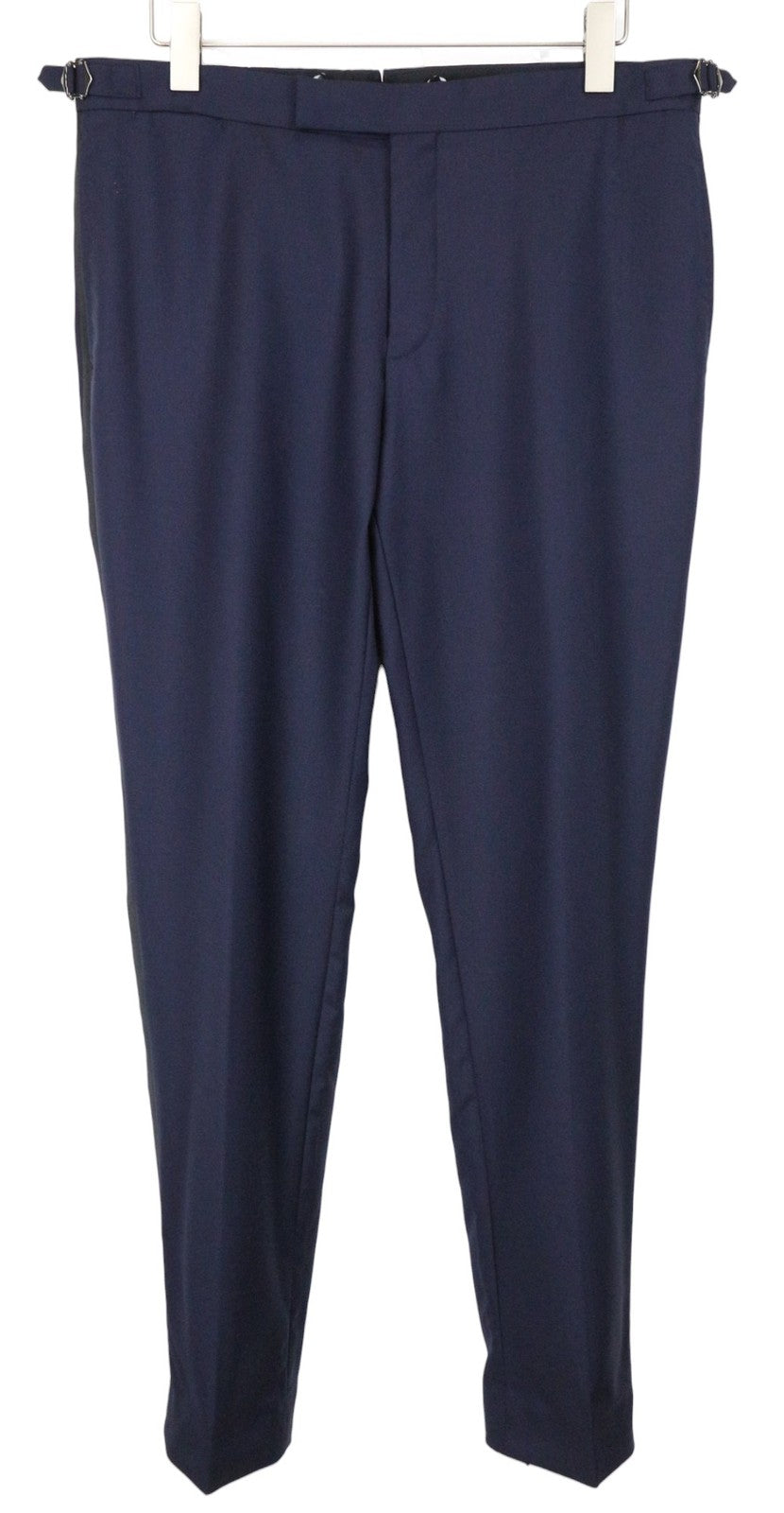 SUITSUPPLY La Spalla Men Suit UK40R Blue Slim 3-Piece Melange Pure Wool Tux