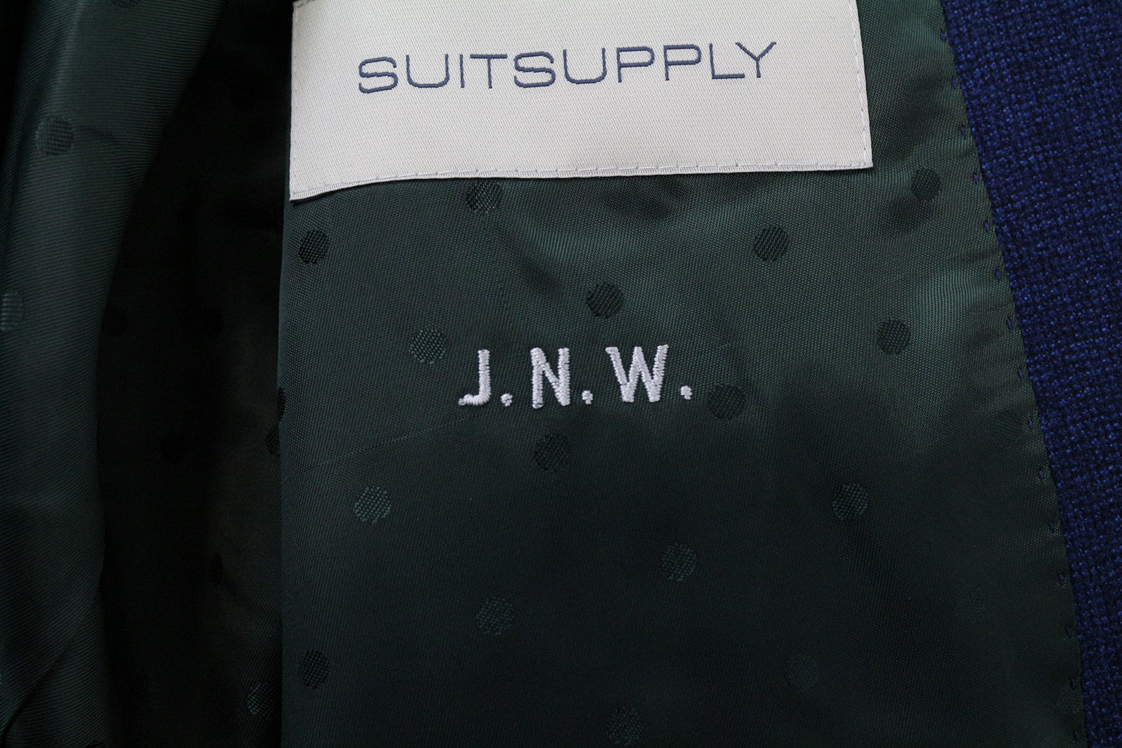 SUITSUPPLY La Spalla Men Suit UK36S Blue Slim 2-Piece Melange Wool S120s