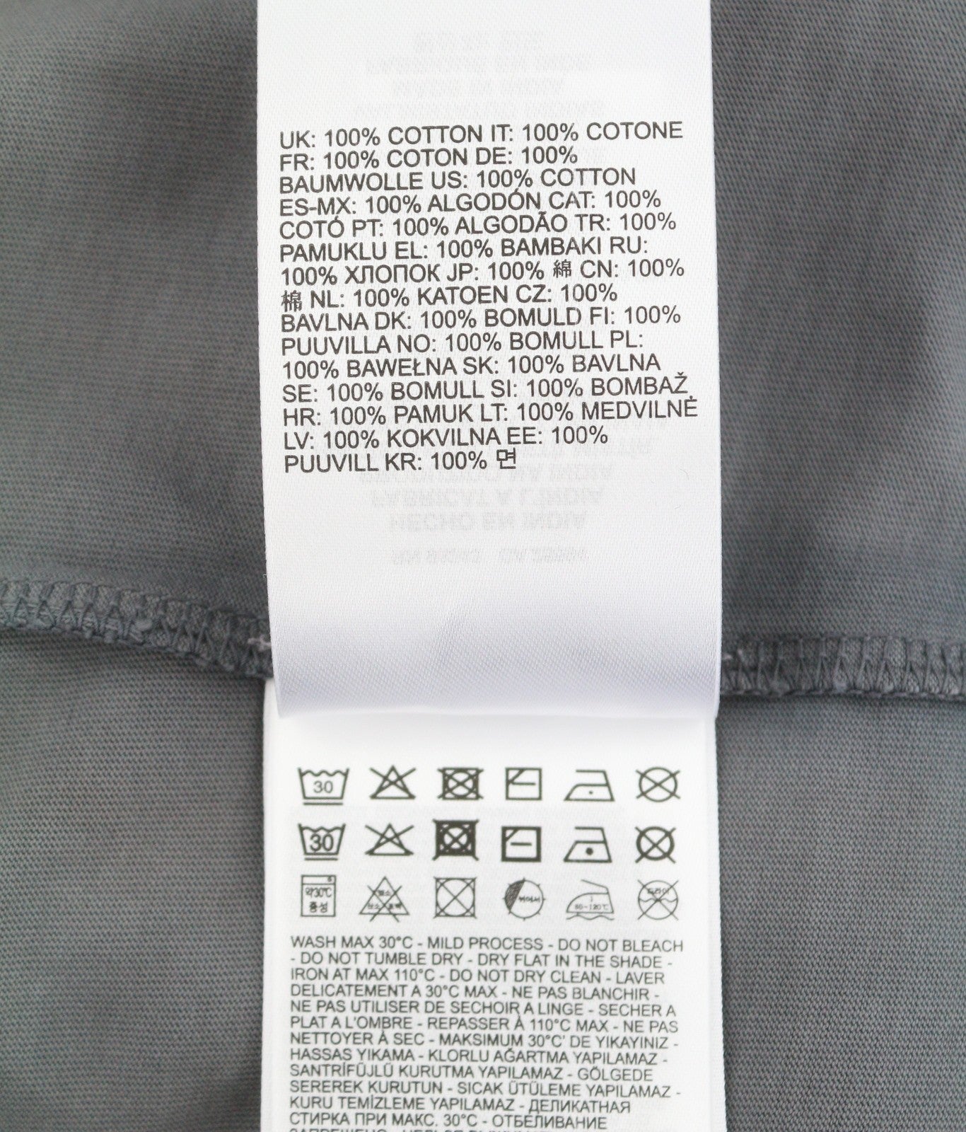 DIESEL T-Wash-Out Men T-Shirt L Grey Faded Oversized Short Sleeved