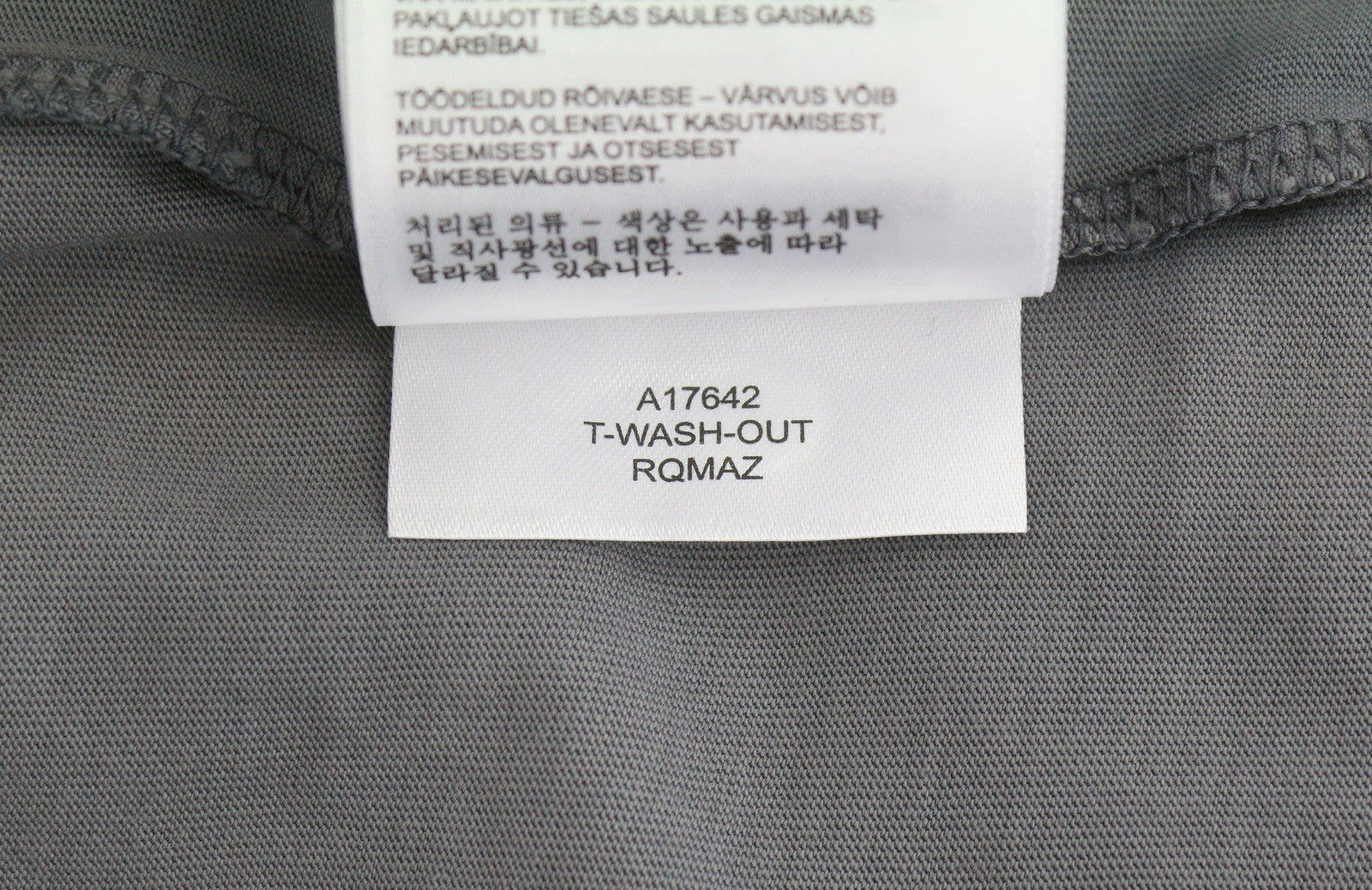 DIESEL T-Wash-Out Men T-Shirt L Grey Faded Oversized Short Sleeved