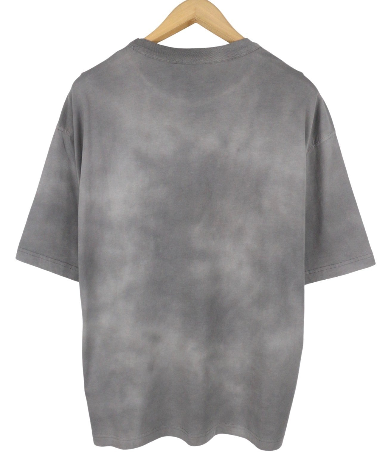 DIESEL T-Wash-Out Men T-Shirt L Grey Faded Oversized Short Sleeved