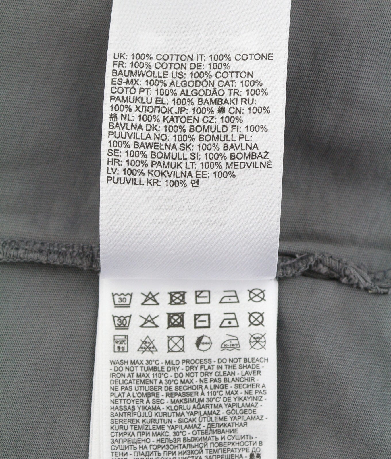 DIESEL T-Wash-Out Men T-Shirt XL Grey Faded Oversized Short Sleeved