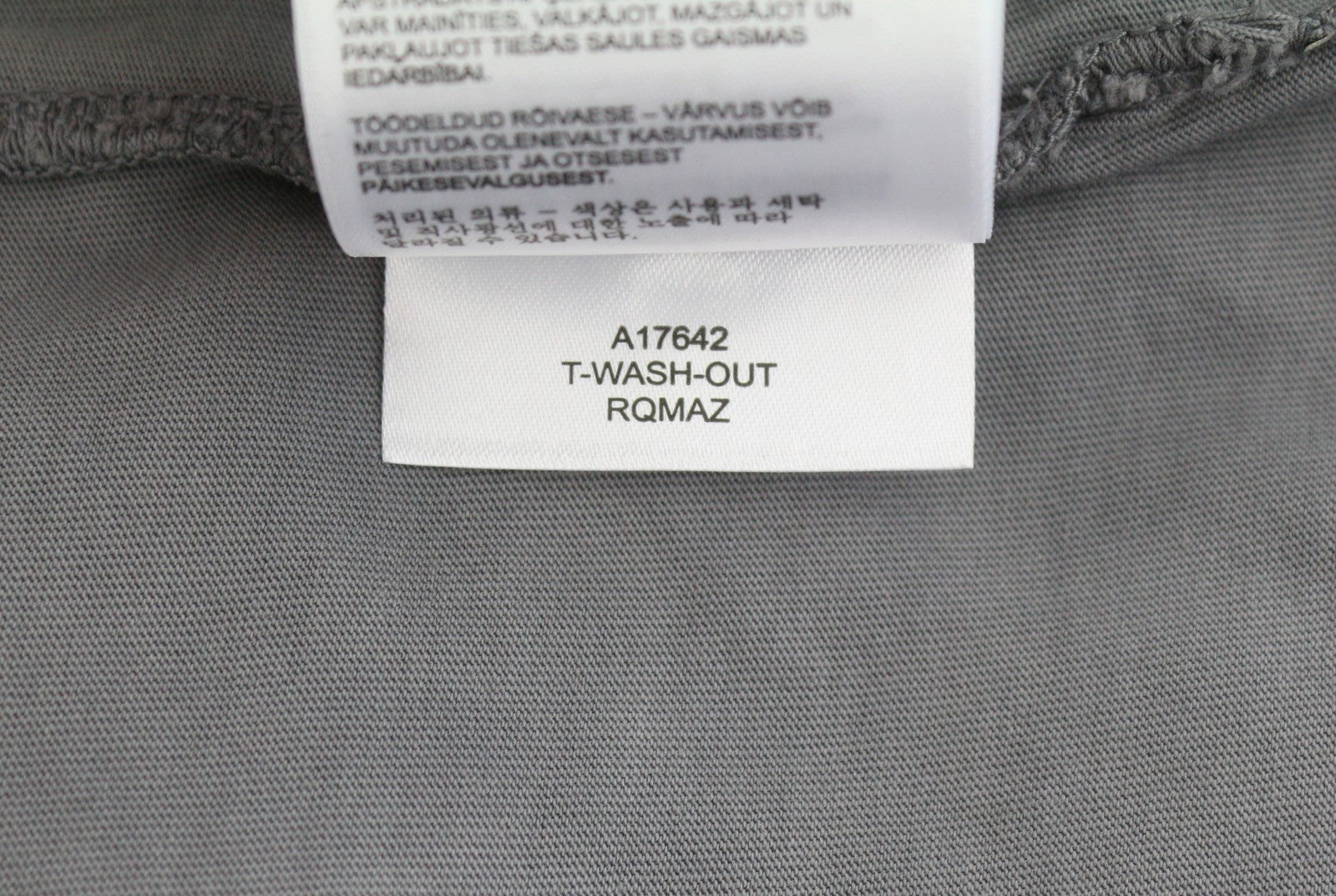 DIESEL T-Wash-Out Men T-Shirt XL Grey Faded Oversized Short Sleeved