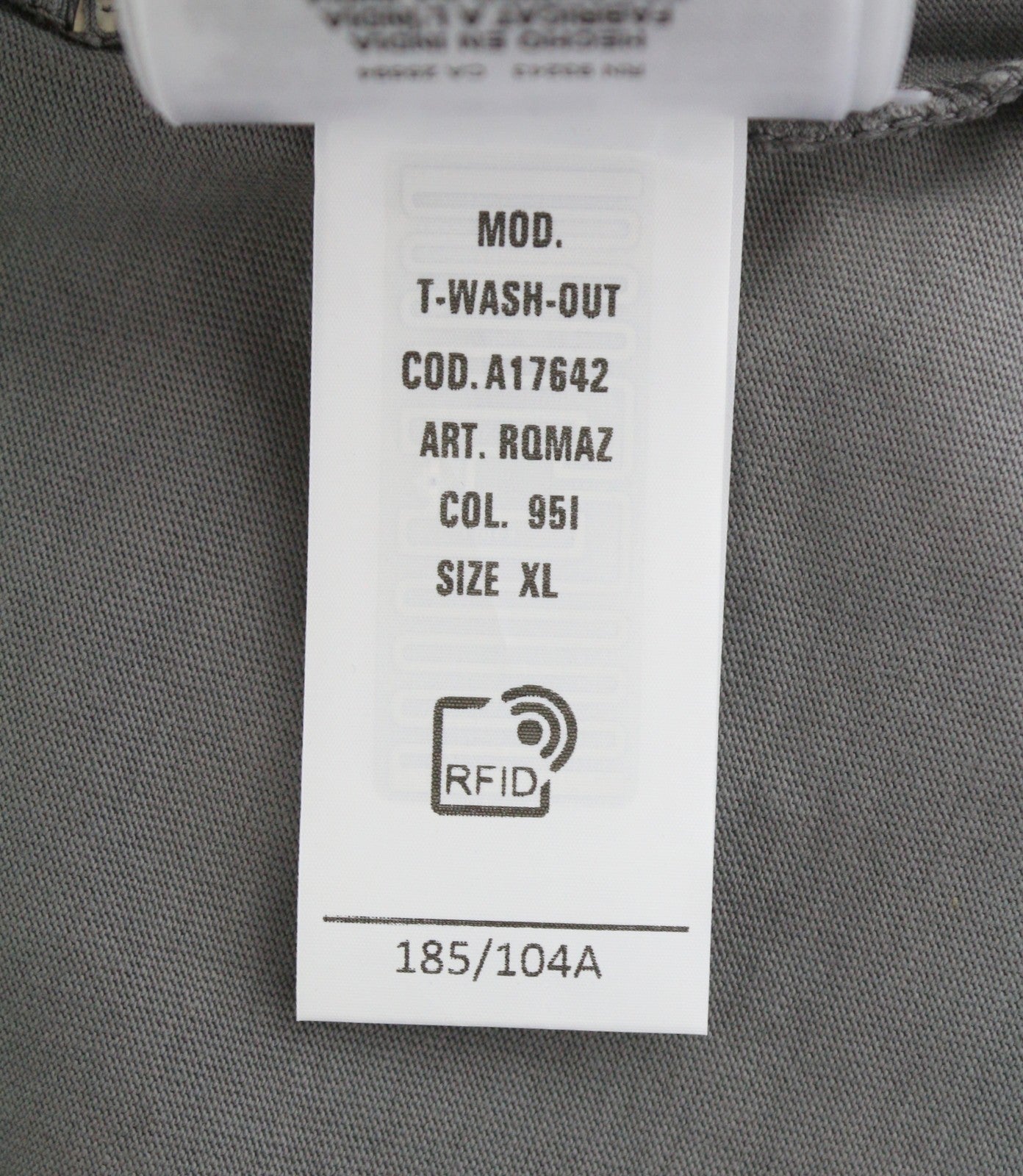 DIESEL T-Wash-Out Men T-Shirt XL Grey Faded Oversized Short Sleeved
