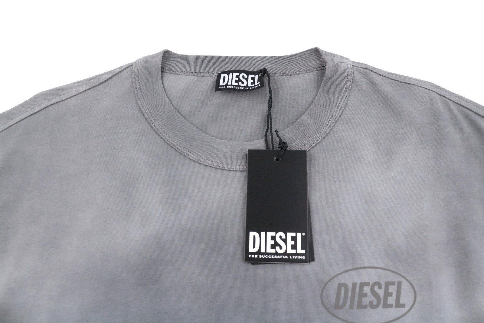 DIESEL T-Wash-Out Men T-Shirt M Grey Faded Oversized Short Sleeve