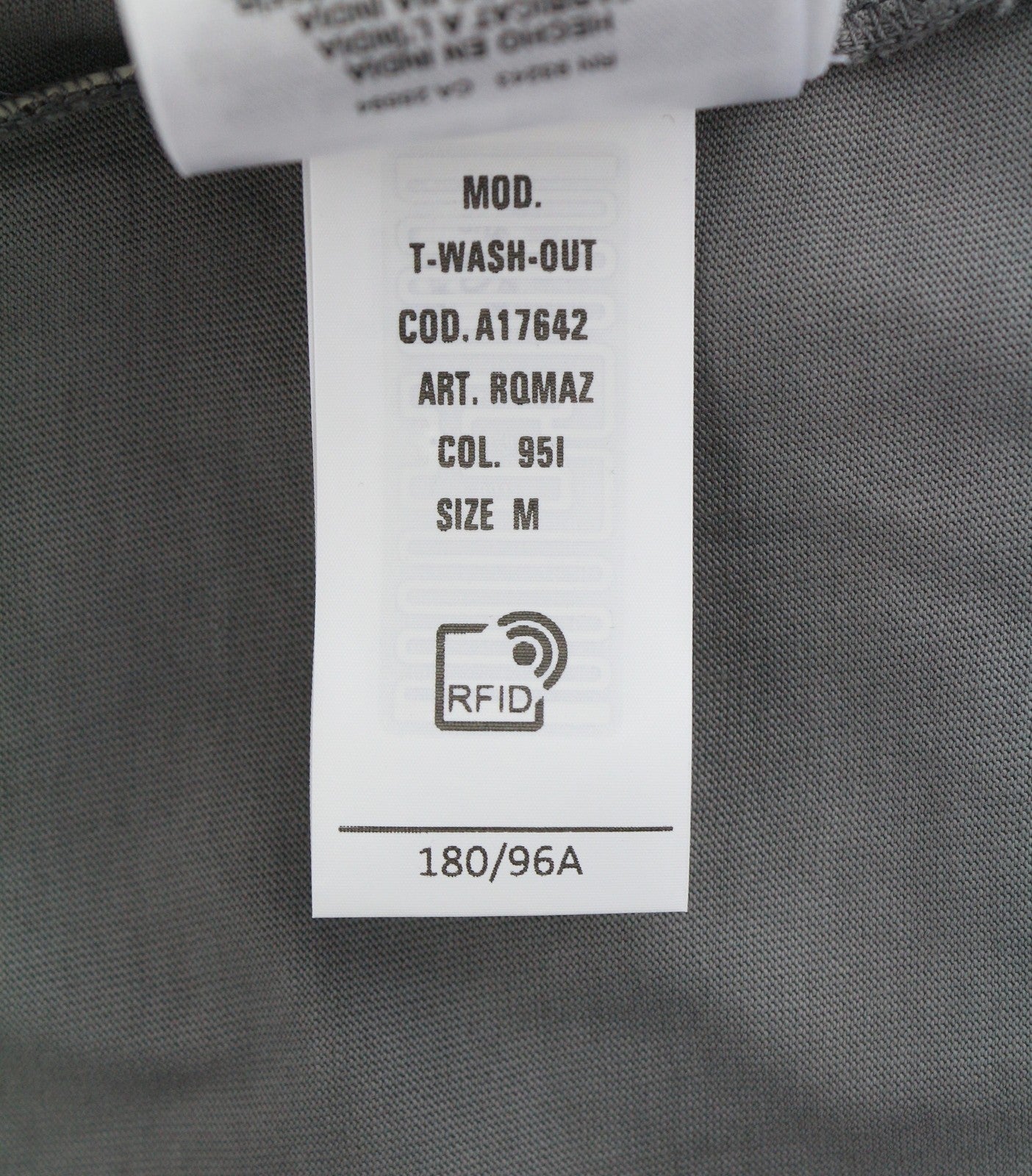DIESEL T-Wash-Out Men T-Shirt M Grey Faded Oversized Short Sleeved