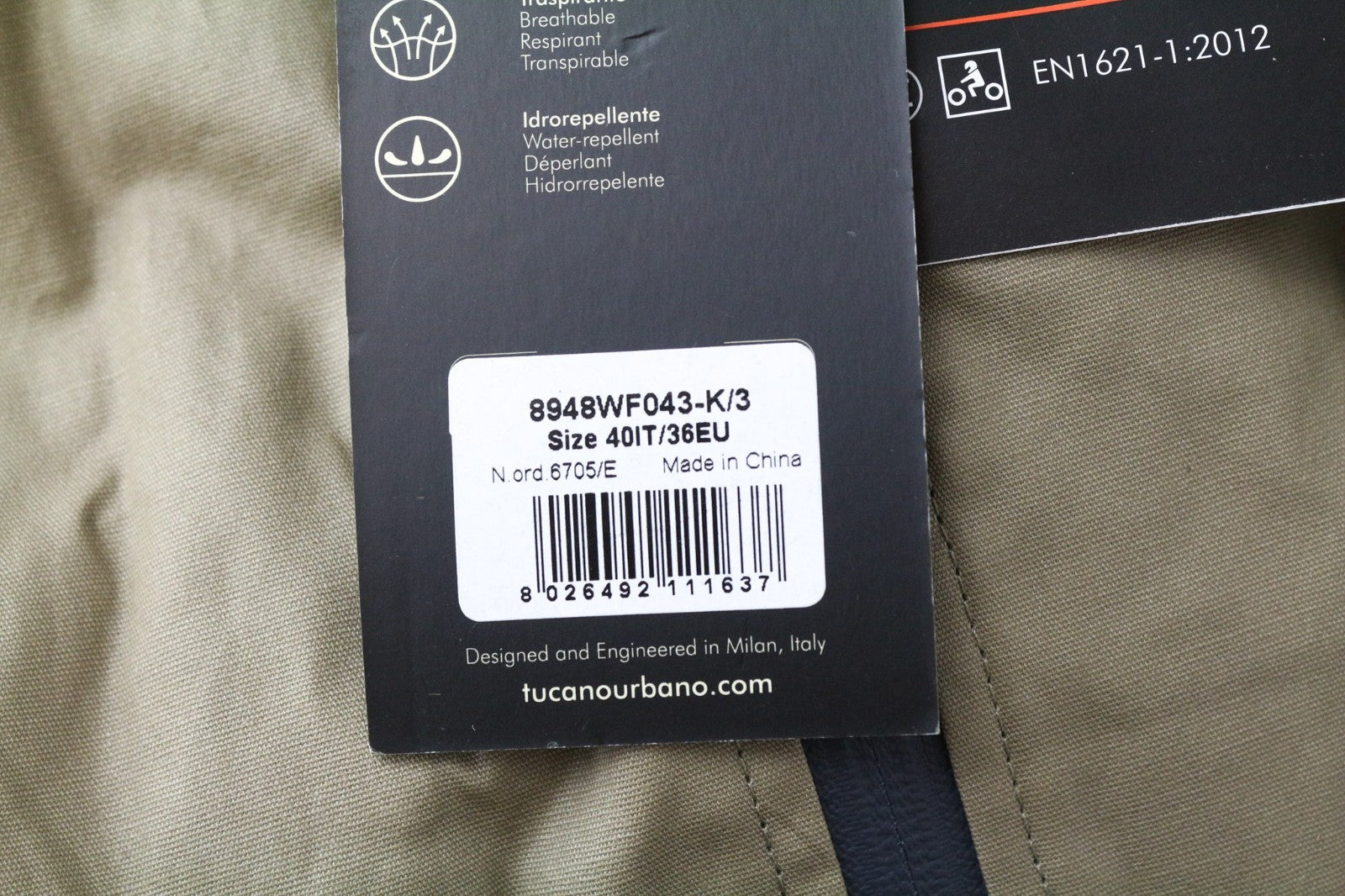 TUCANO URBANO Polette Women Jacket IT40 S Breathable Water-Repellent Beige