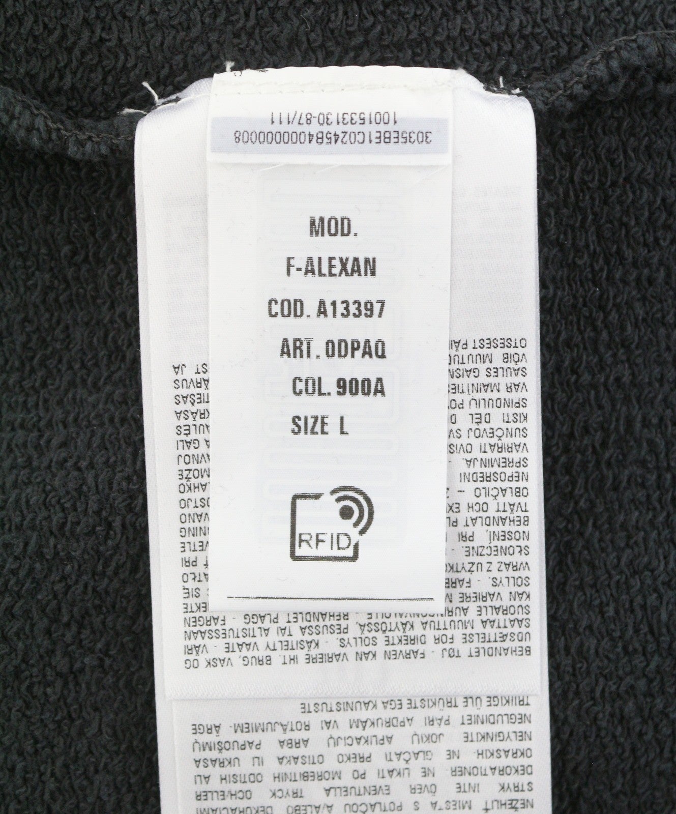 DIESEL F-Alexan Men Sweatshirt L Grey Faded Metallic Shiny Unisex RRP325