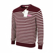 SCOTCH & SODA Ams Couture Men Sweatshirt L Purple Red Cotton Wool Striped