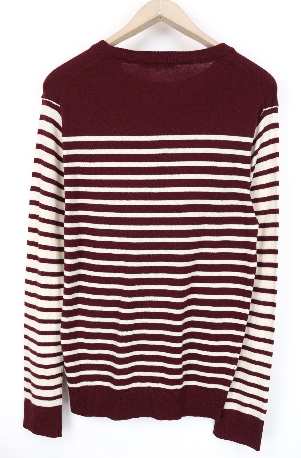SCOTCH & SODA Ams Couture Men Sweatshirt L Purple Red Cotton Wool Striped
