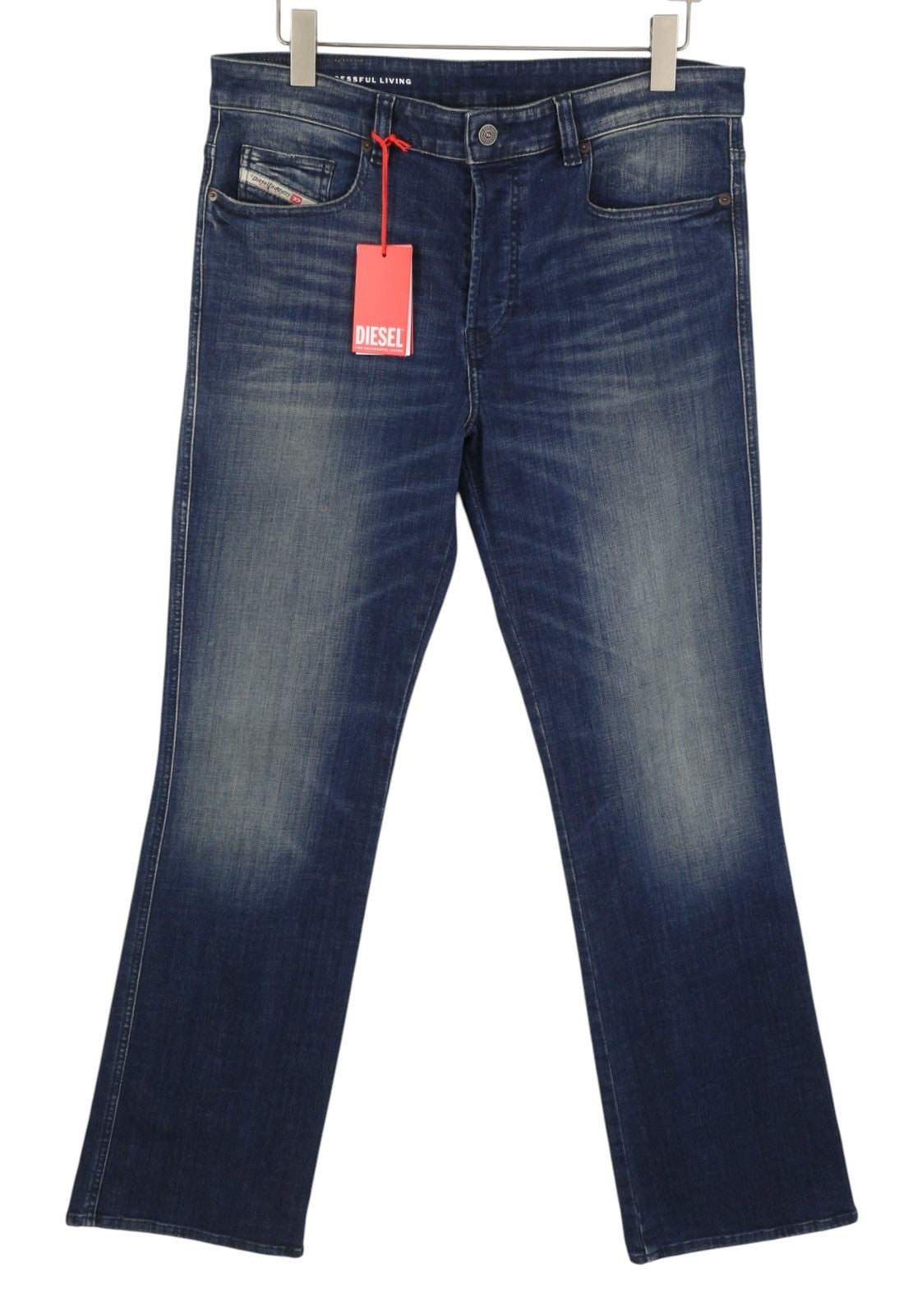 DIESEL 1998 D-Buck 09H35 Men Jeans W34/L32 Blue Faded Slim Bootcut Fit RRP175