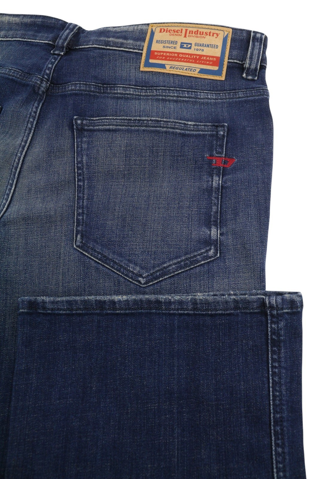 DIESEL 1998 D-Buck 09H35 Men Jeans W34/L32 Blue Faded Slim Bootcut Fit RRP175