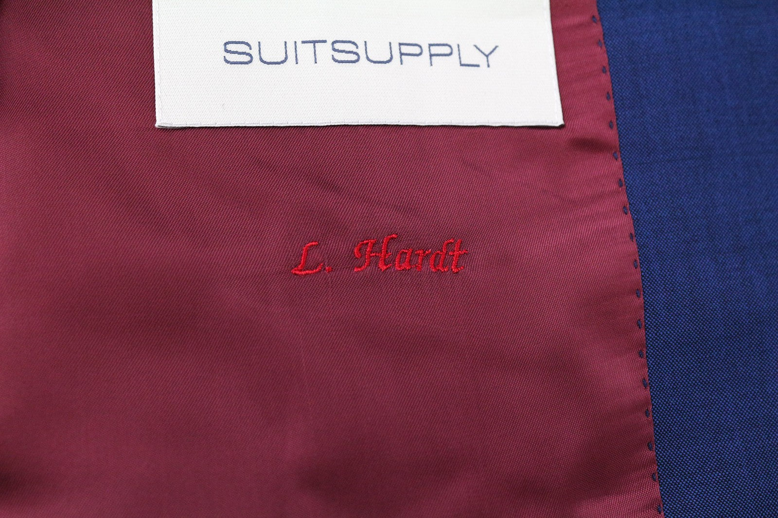 SUITSUPPLY La Spalla Men Blazer UK42S Blue Wool Mohair Single-Breasted Lined