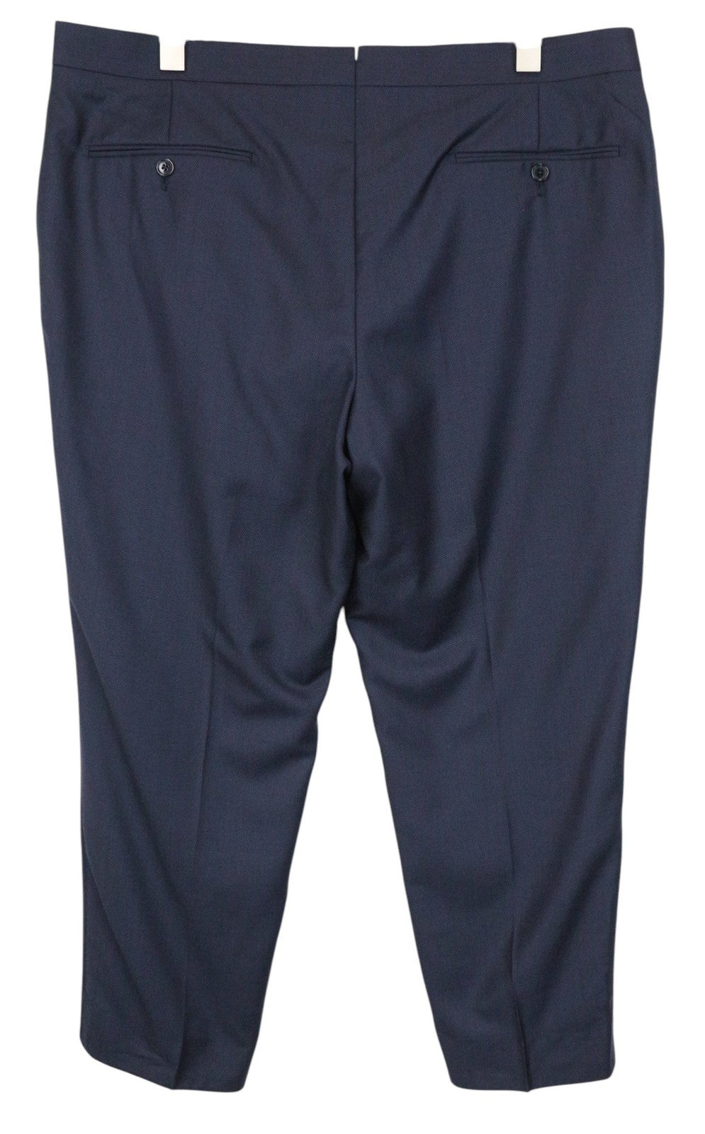 SUITSUPPLY Brescia Men Trousers UK46R Dark Blue Pure Wool Pleated Front Lined