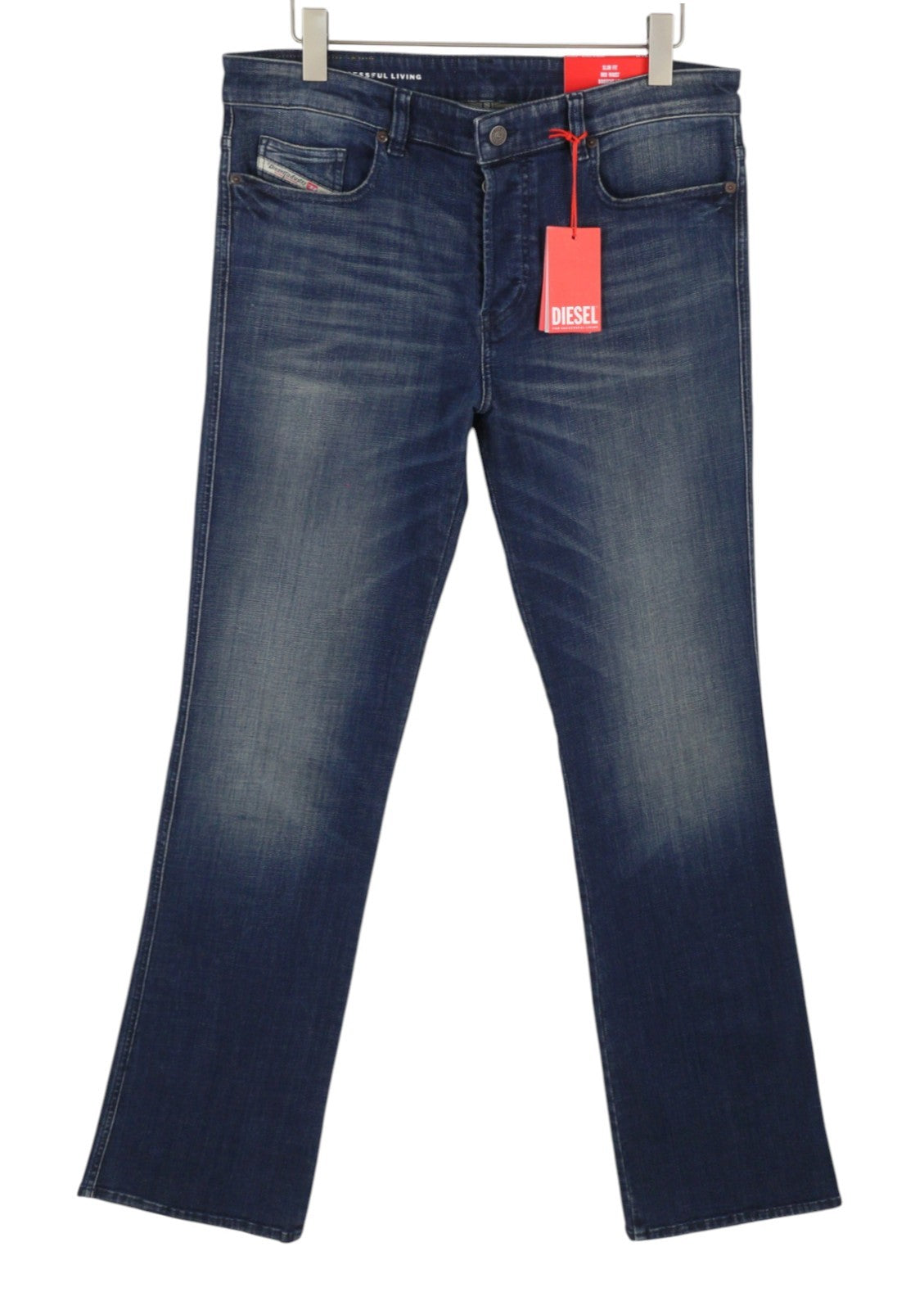 DIESEL 1998 D-Buck 09H35 Men Jeans W34/L32 Blue Faded Slim Bootcut RRP175