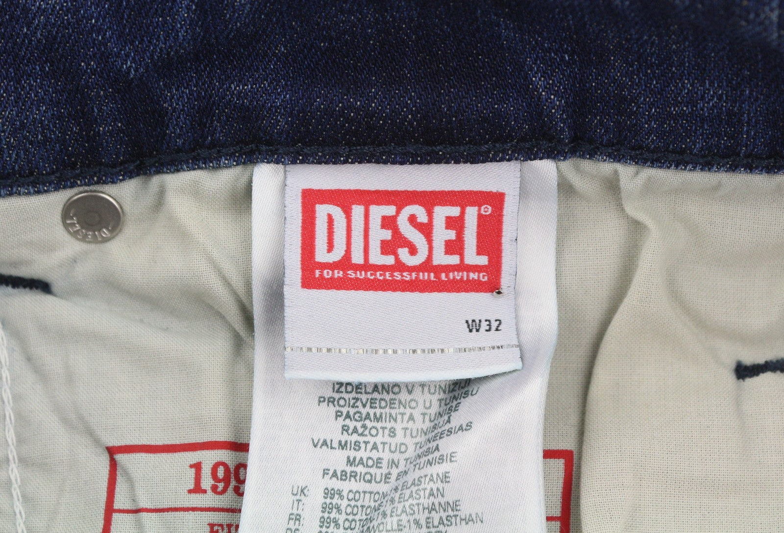 DIESEL 1998 D-Buck 09H35 Men Jeans W32/L32 Blue Faded Slim Bootcut RRP175