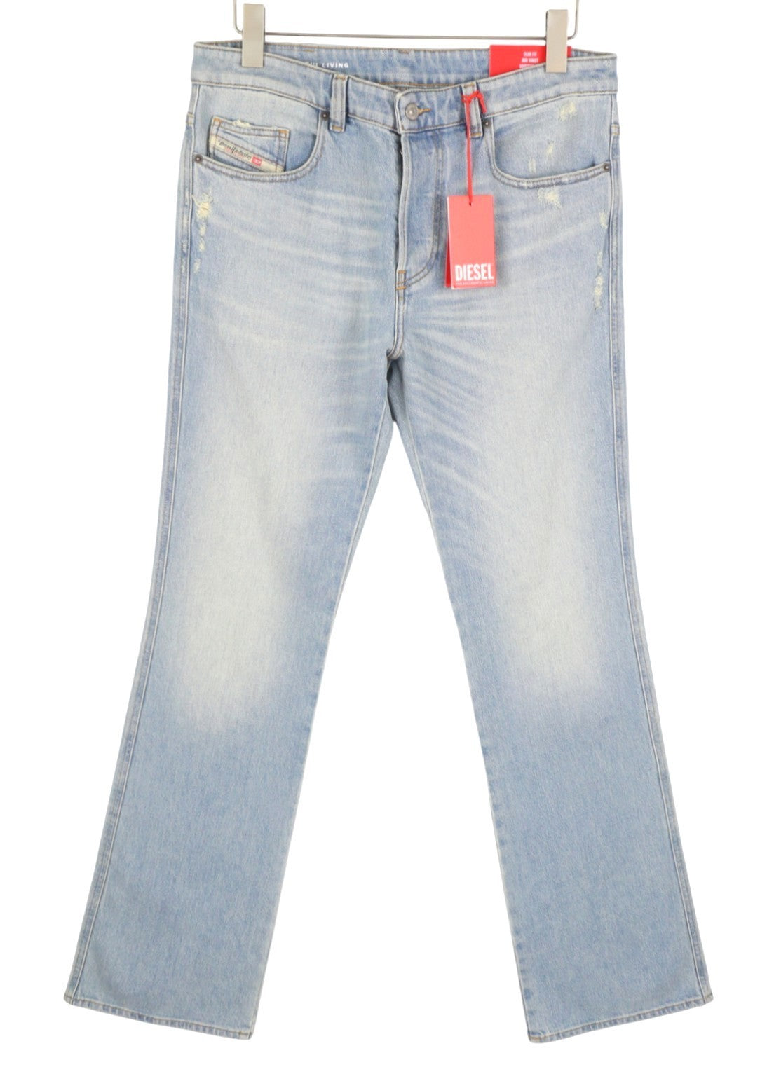 DIESEL 1998 D-Buck 09H39 Men Jeans W34/L32 Blue Distress Slim Bootcut RRP195