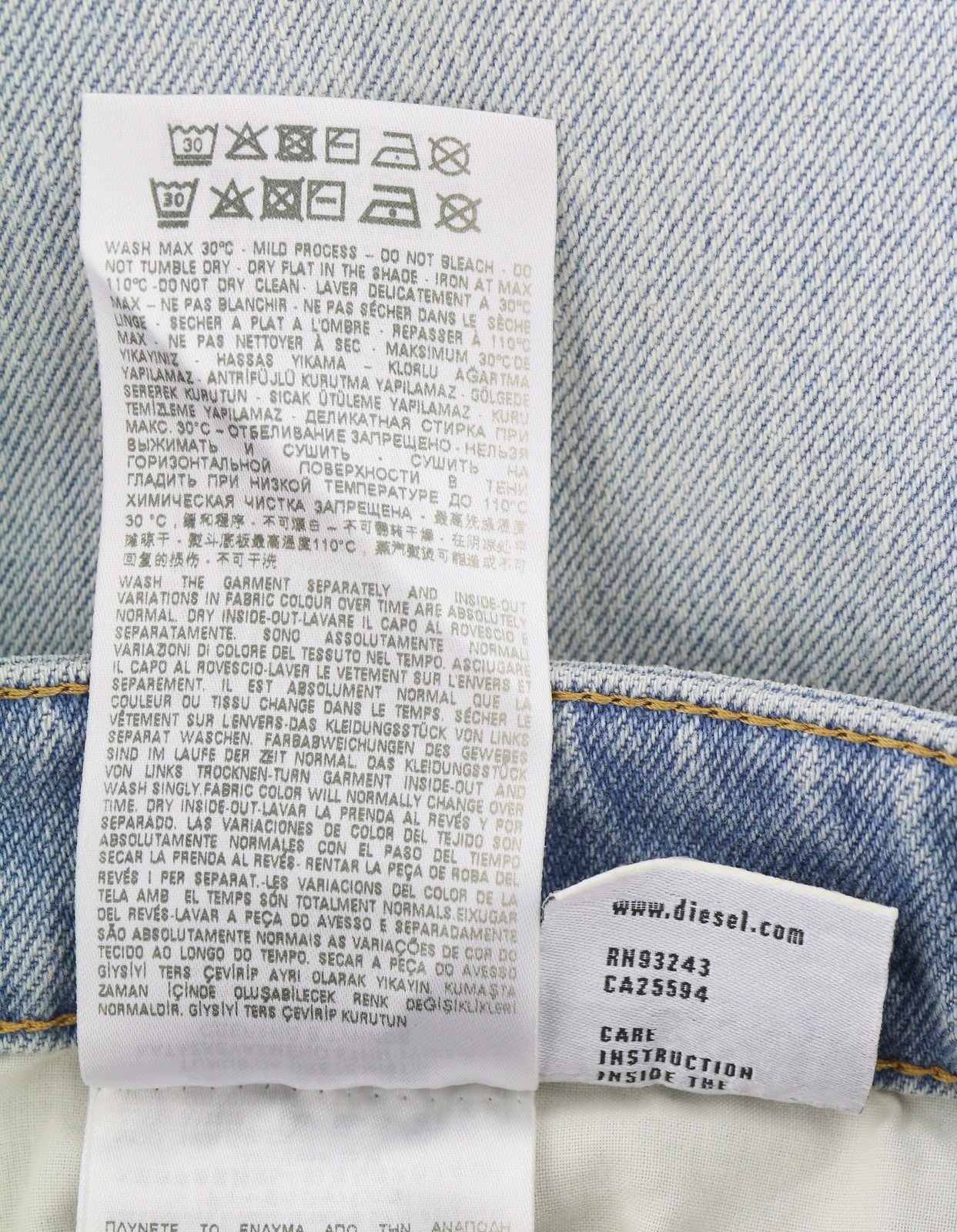 DIESEL 1998 D-Buck 09H39 Men Jeans W32/L32 Blue Distress Slim Bootcut RRP195