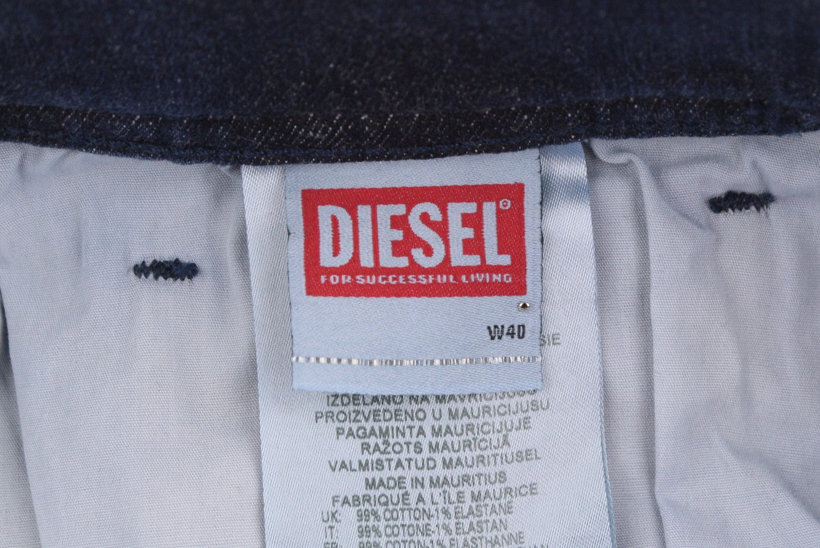 DIESEL 2023 D-Finitive 0CNAA Men Jeans W40/L34 Blue Faded Regular Tapered RRP150