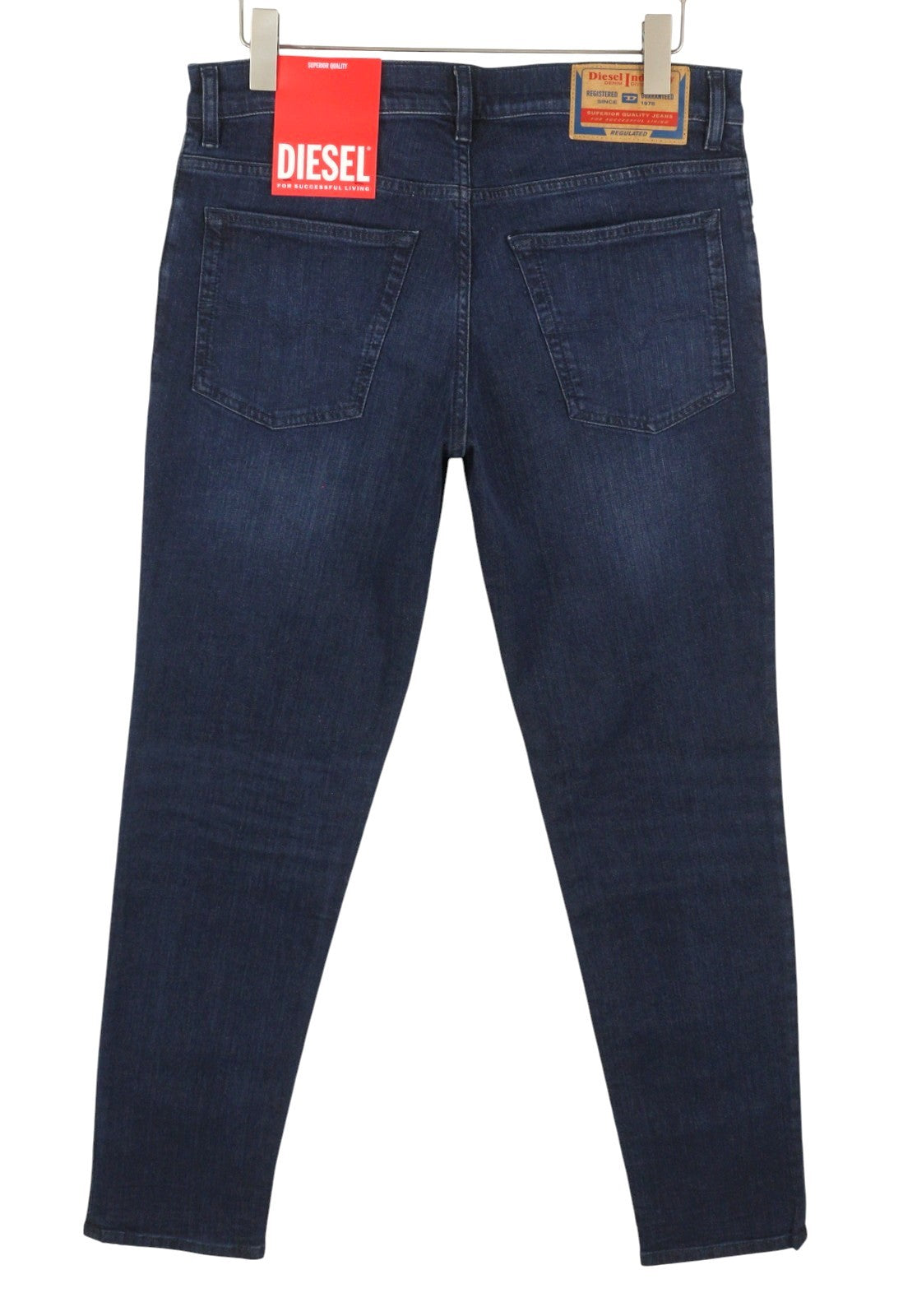 DIESEL 2023 D-Finitive 0CNAA Men Jeans W38/L34 Blue Faded Regular Tapered RRP150