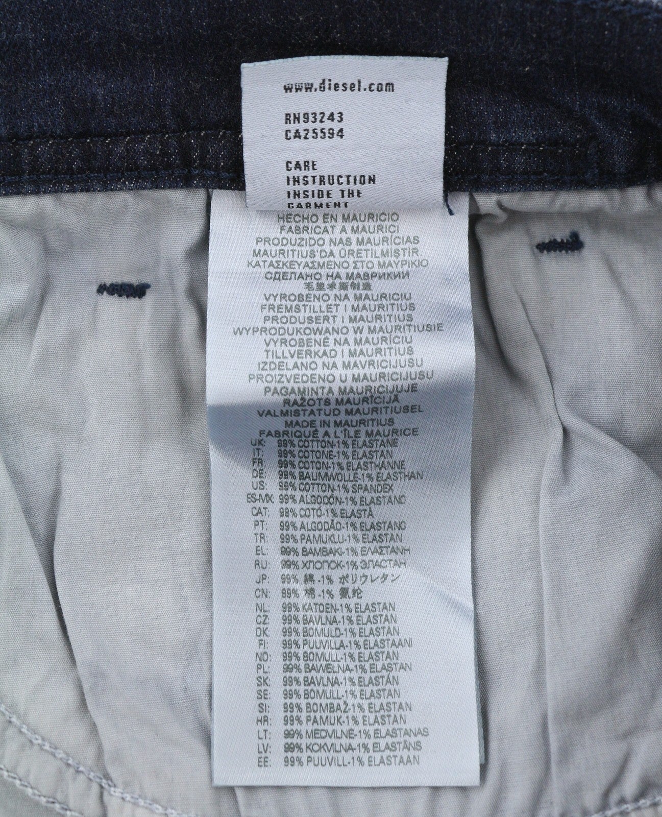 DIESEL 2023 D-Finitive 0CNAA Men Jeans W38/L34 Blue Faded Regular Tapered RRP150