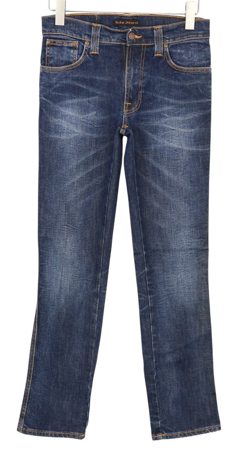 NUDIE JEANS Slim Jim Men Jeans W30/L32 Slim Blue Cotton Stretch Washed 5-Pocket