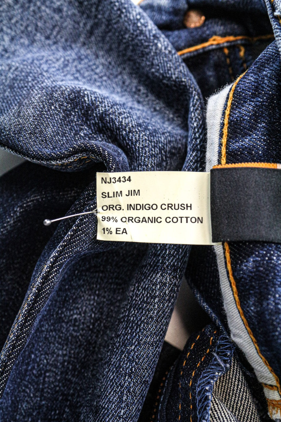 NUDIE JEANS Slim Jim Men Jeans W30/L32 Slim Blue Cotton Stretch Washed 5-Pocket