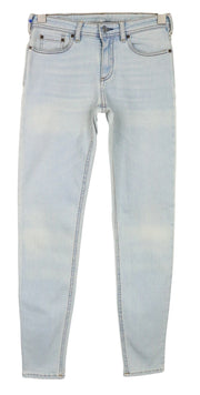ACNE STUDIOS Climb Women Jeans W26/L34 Skinny Washed Cotton Stretch Light Blue