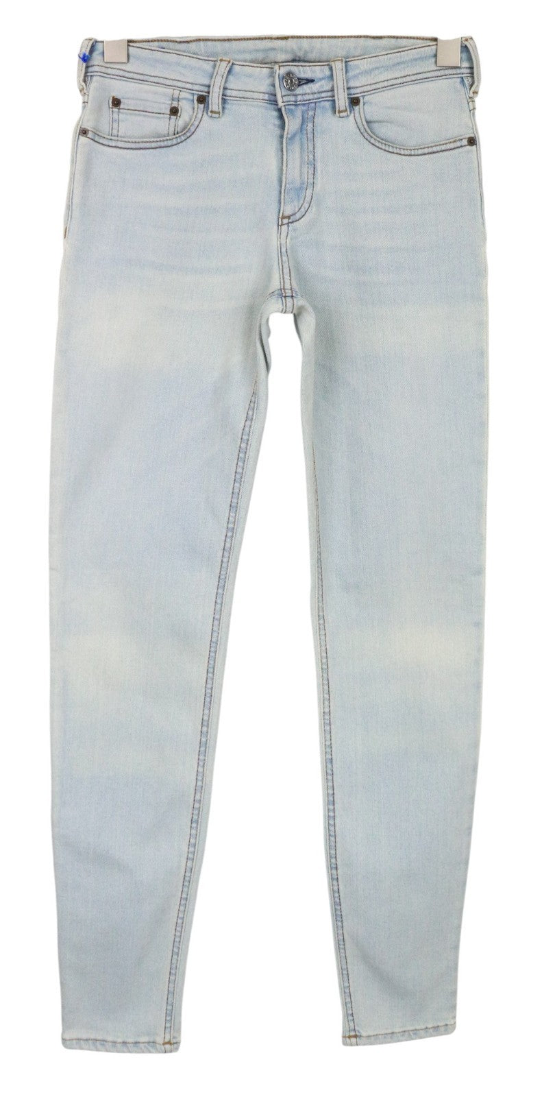 ACNE STUDIOS Climb Women Jeans W26/L34 Skinny Washed Cotton Stretch Light Blue
