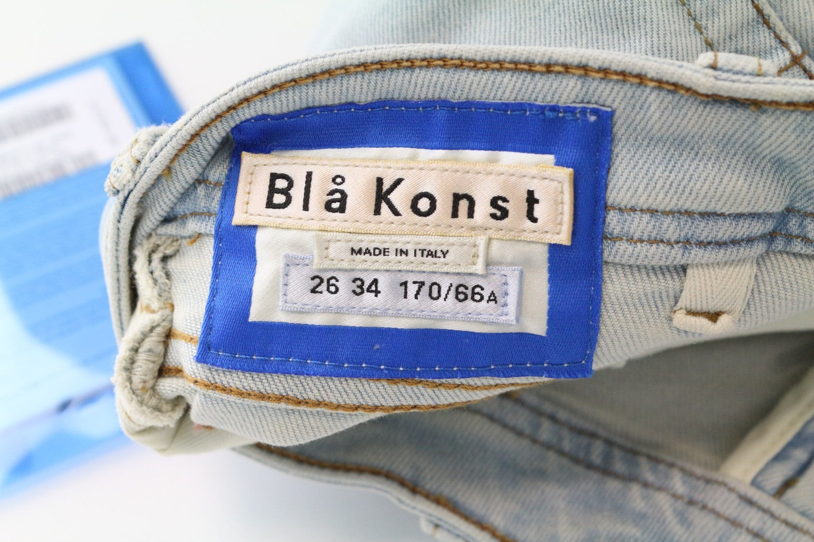 ACNE STUDIOS Climb Women Jeans W26/L34 Skinny Washed Cotton Stretch Light Blue