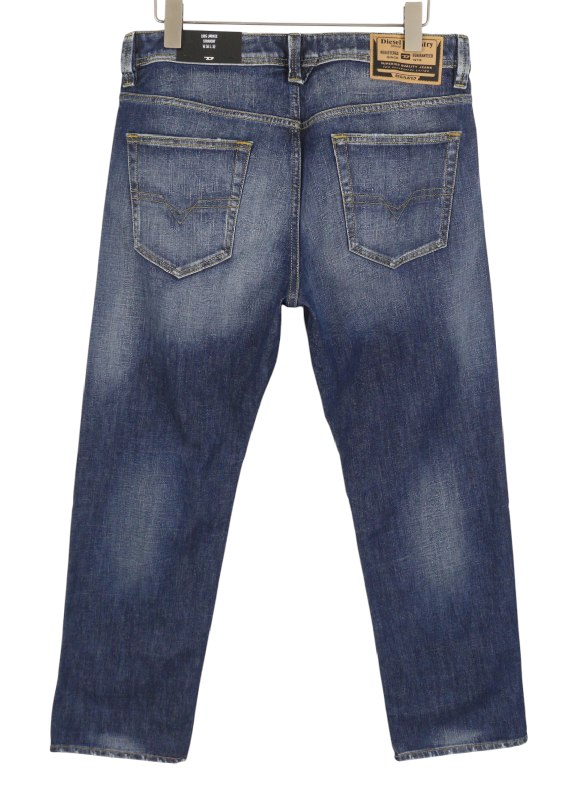 DIESEL 1985 Larkee R917X Men Jeans W36/L32 Blue Whiskers Faded Straight RRP195