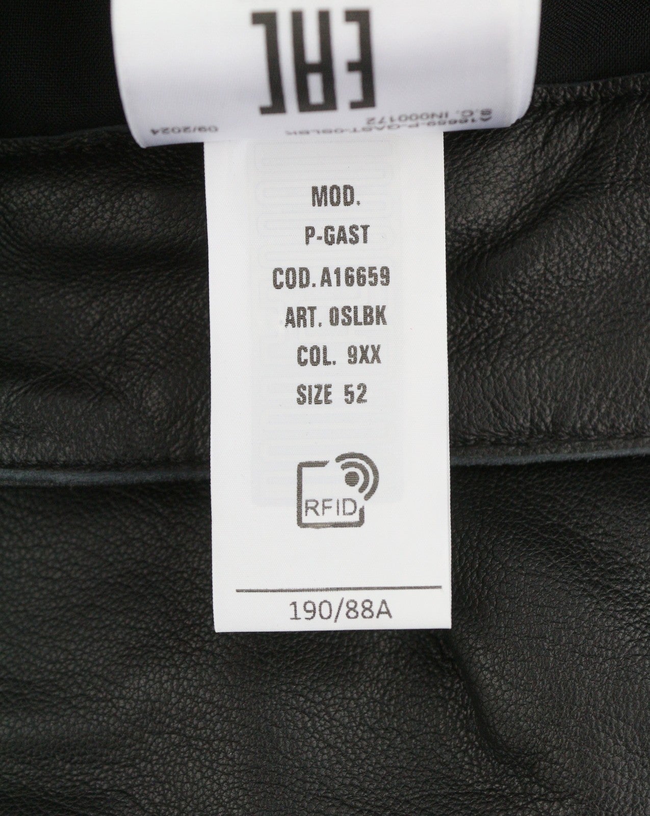 DIESEL P-Gast Men Trousers 52 W36 Black Lambskin Leather Straight Fit RRP795