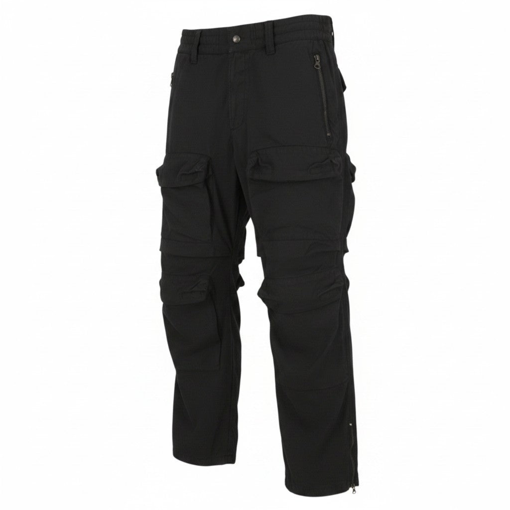DIESEL P-Danzel Men Trousers 50 W34 Black Utility Relaxed Leg Cargo RRP275