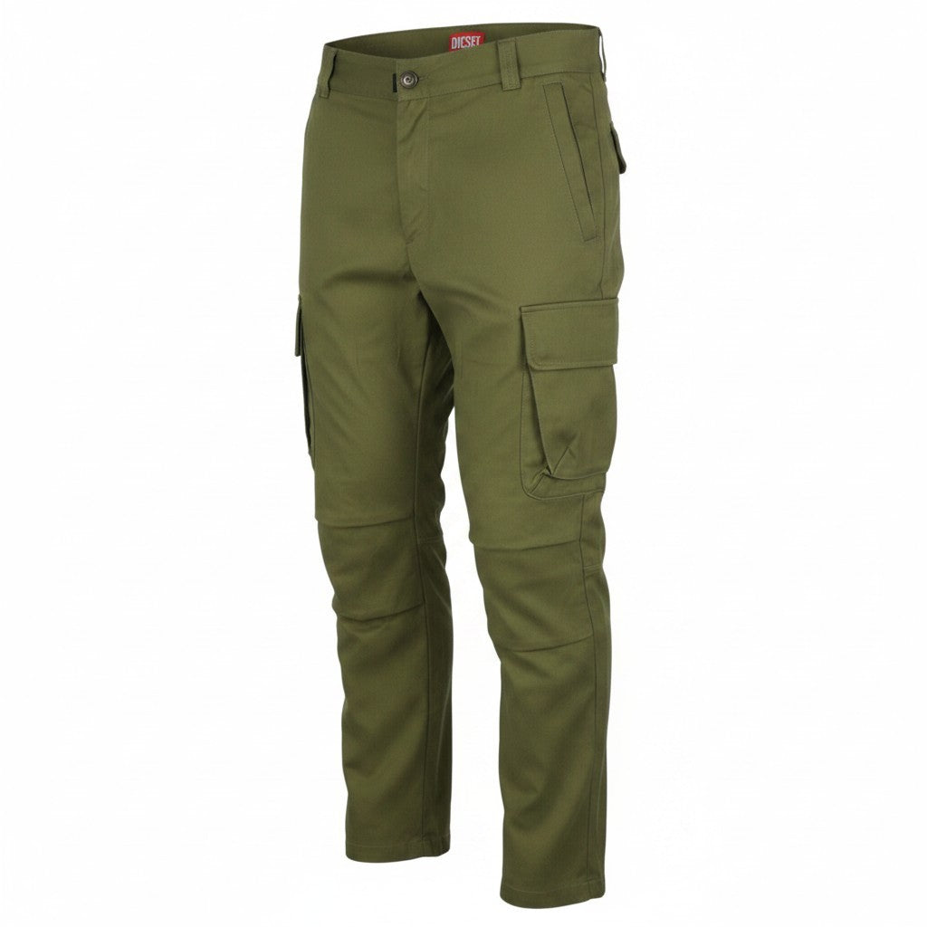 DIESEL P-Argym Men Trousers 54 W34 Khaki Green Regular Fit Cargo RRP225