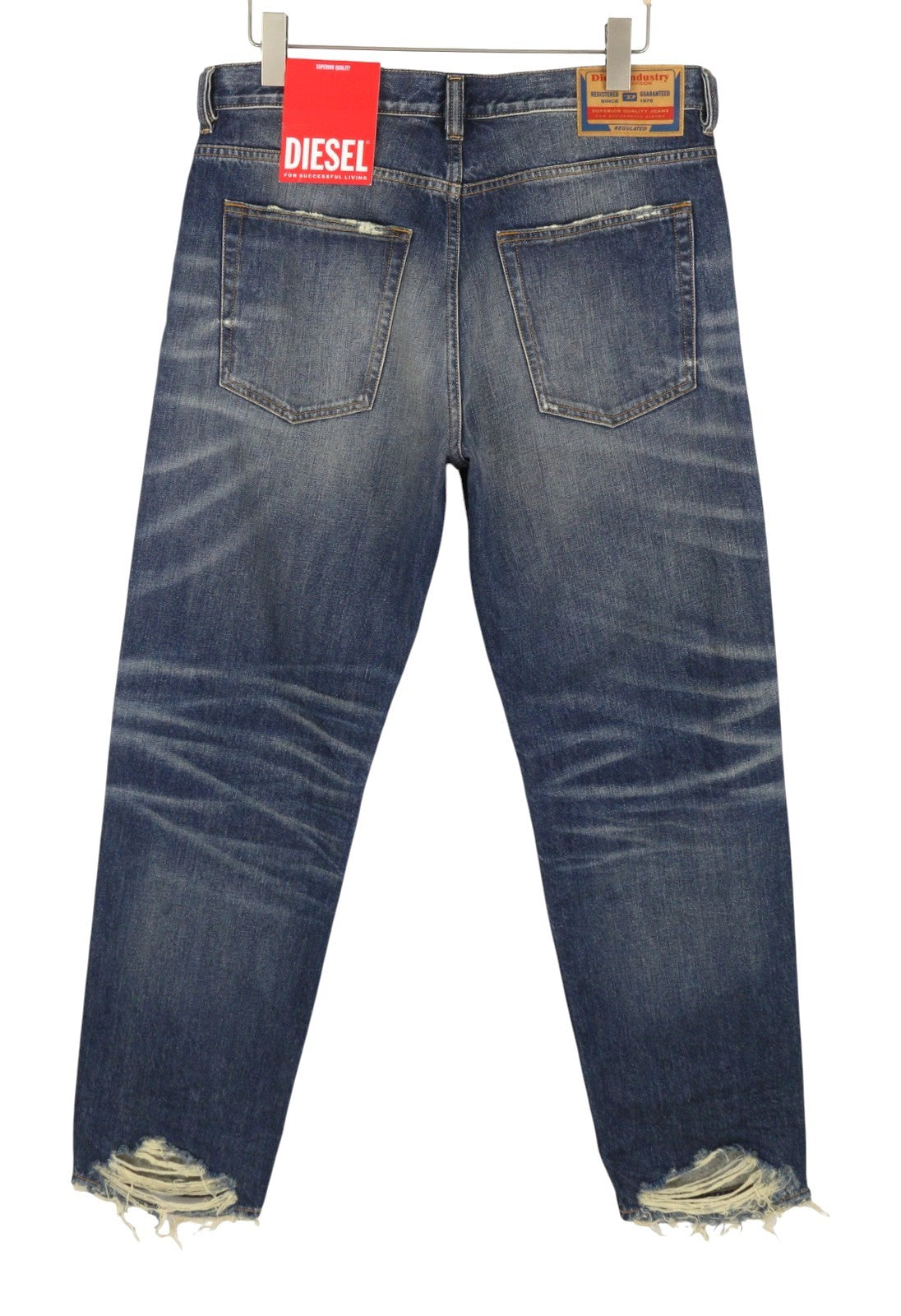 DIESEL 2010 D-Macs 09J95 Men Jeans W32/L32 Blue Distress Loose Straight RRP275