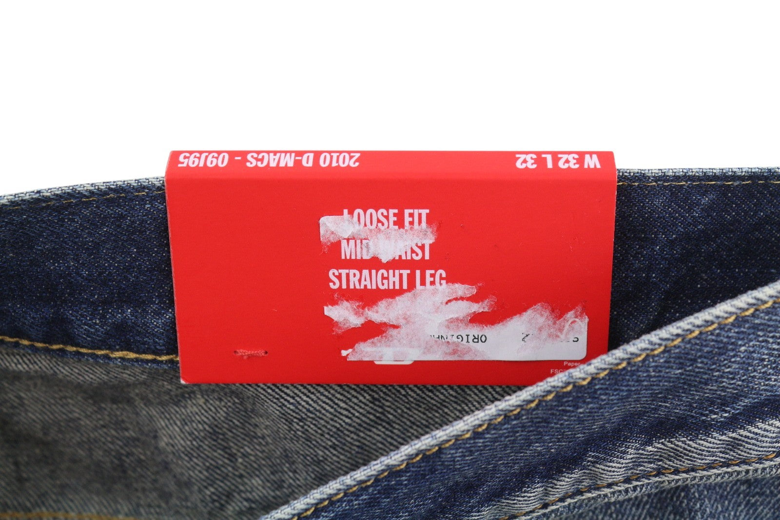 DIESEL 2010 D-Macs 09J95 Men Jeans W32/L32 Blue Distress Loose Straight RRP275