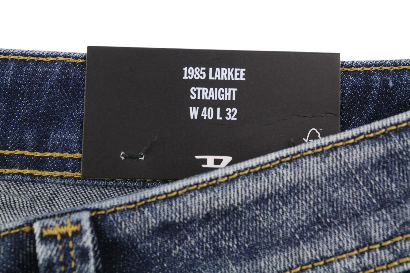 DIESEL 1985 Larkee R917X Men Jeans W40/L32 Blue Whiskers Faded Straight RRP195