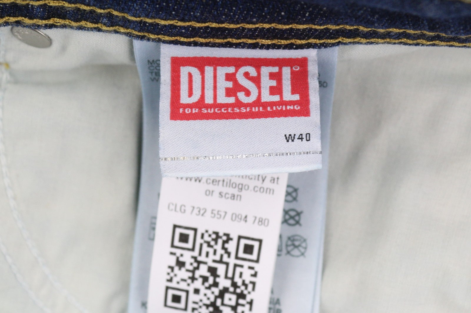 DIESEL 1985 Larkee R917X Men Jeans W40/L32 Blue Whiskers Faded Straight RRP195