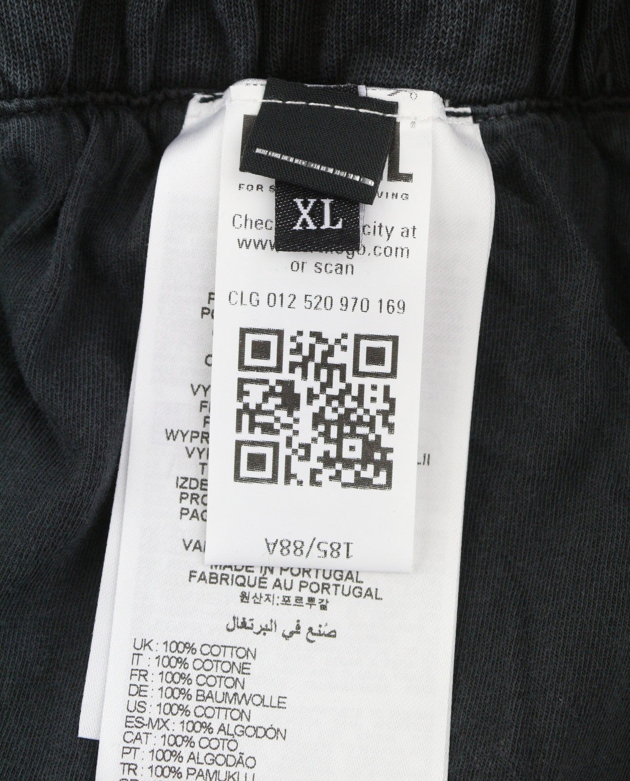 DIESEL P-Markle Men Trousers XL W34 Dark Grey Faded Loose Fit RRP295