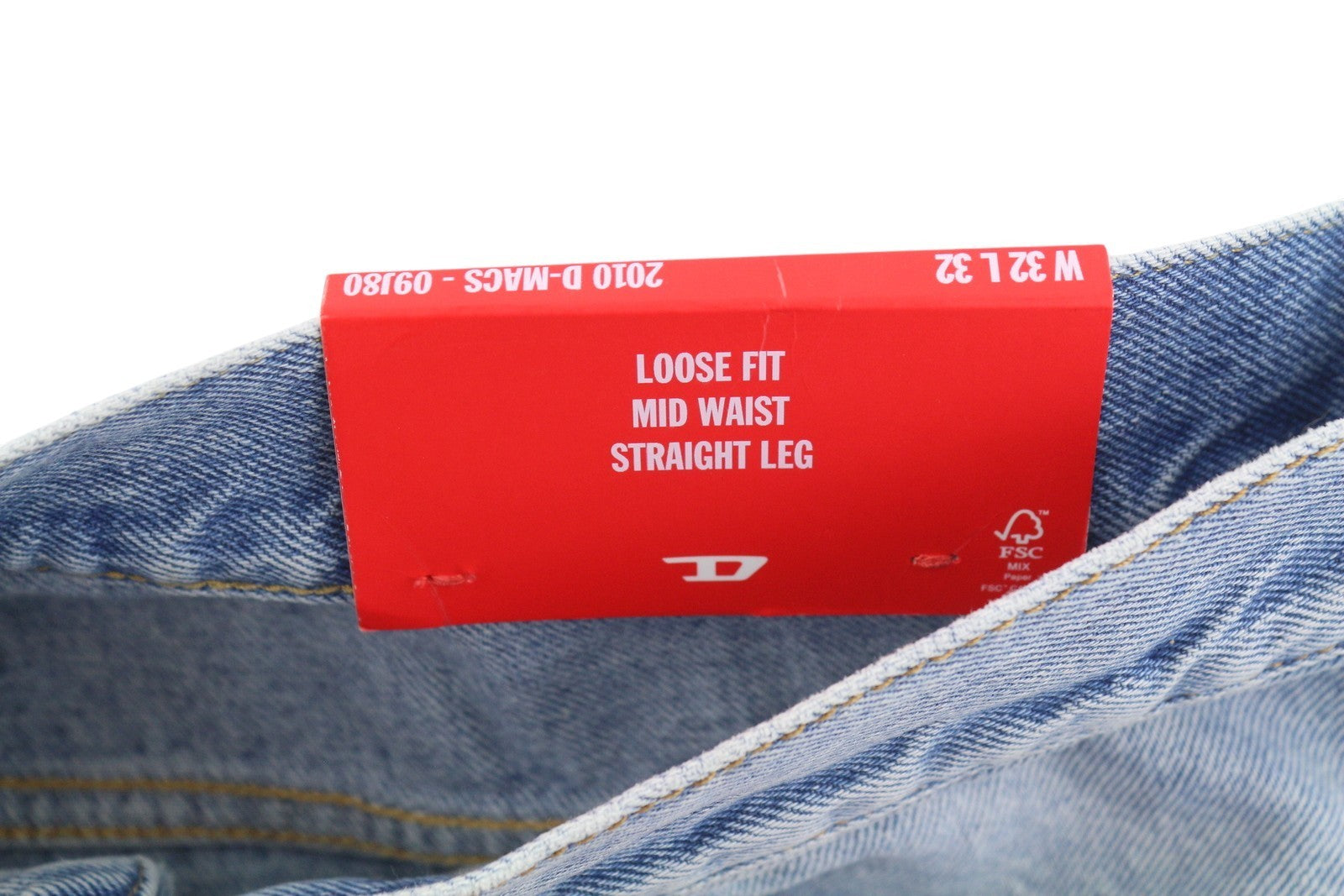 DIESEL 2010 D-Macs 09J80 Men Jeans W32/L32 Blue Loose Fit Straight Leg RRP250