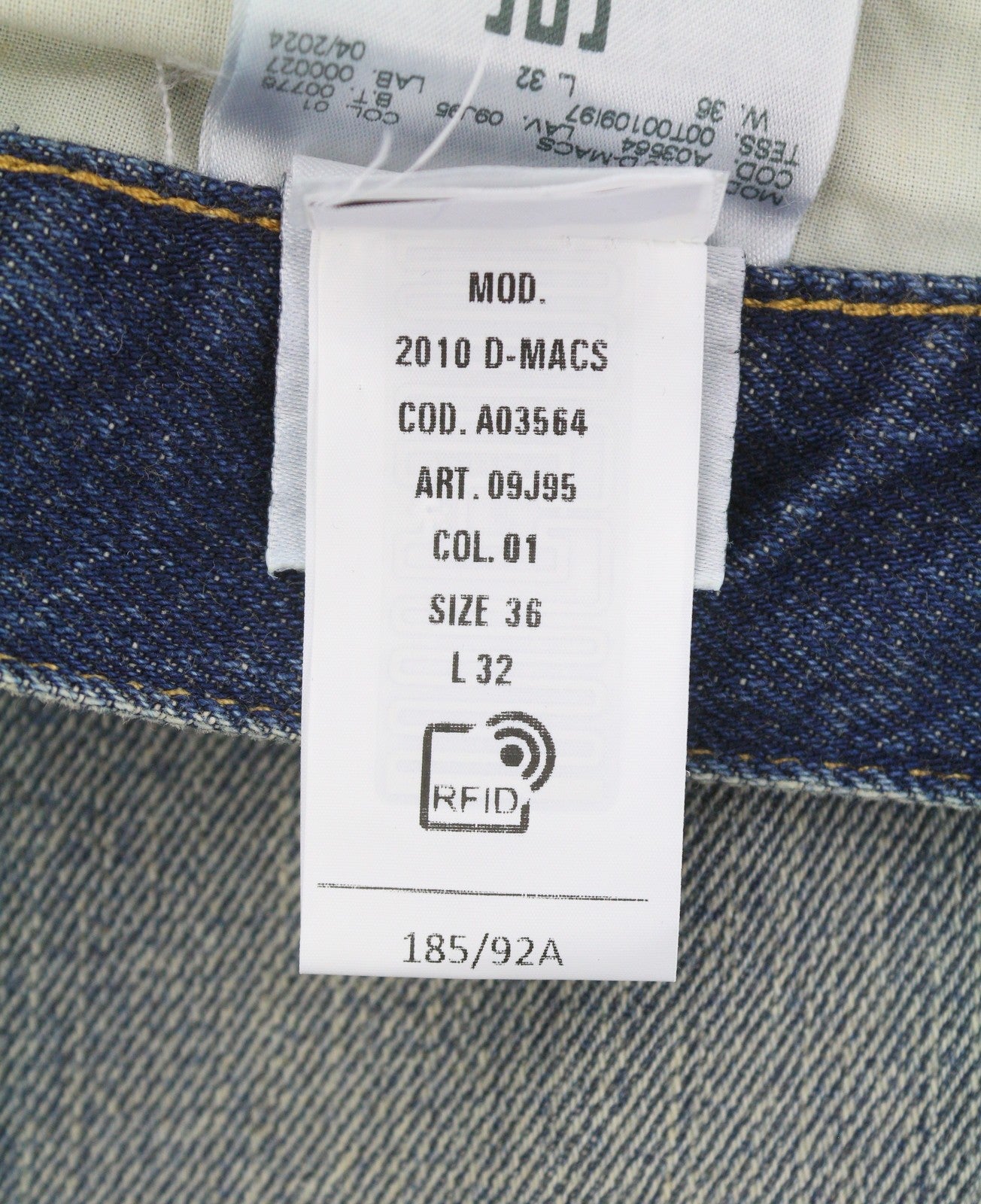 DIESEL 2010 D-Macs 09J95 Men Jeans W36/L32 Blue Distress Loose Straight RRP275