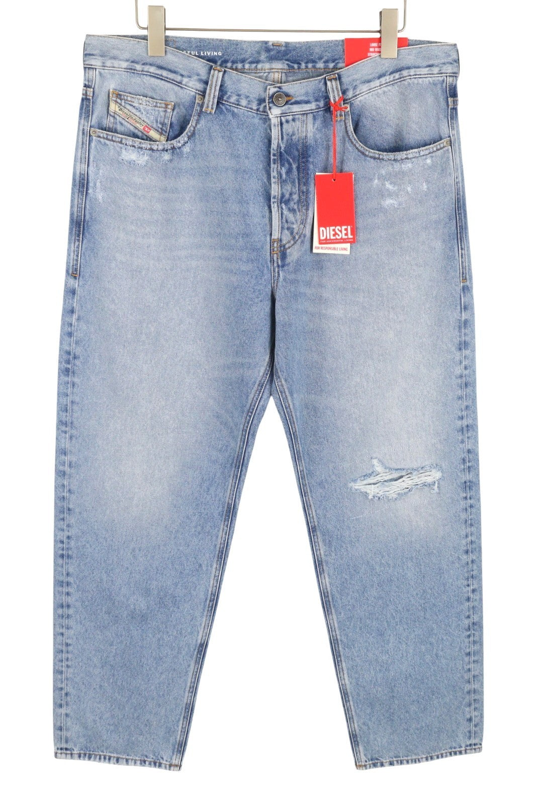 DIESEL 2010 D-Macs 09J80 Men Jeans W36/L32 Blue Loose Fit Straight Leg RRP250